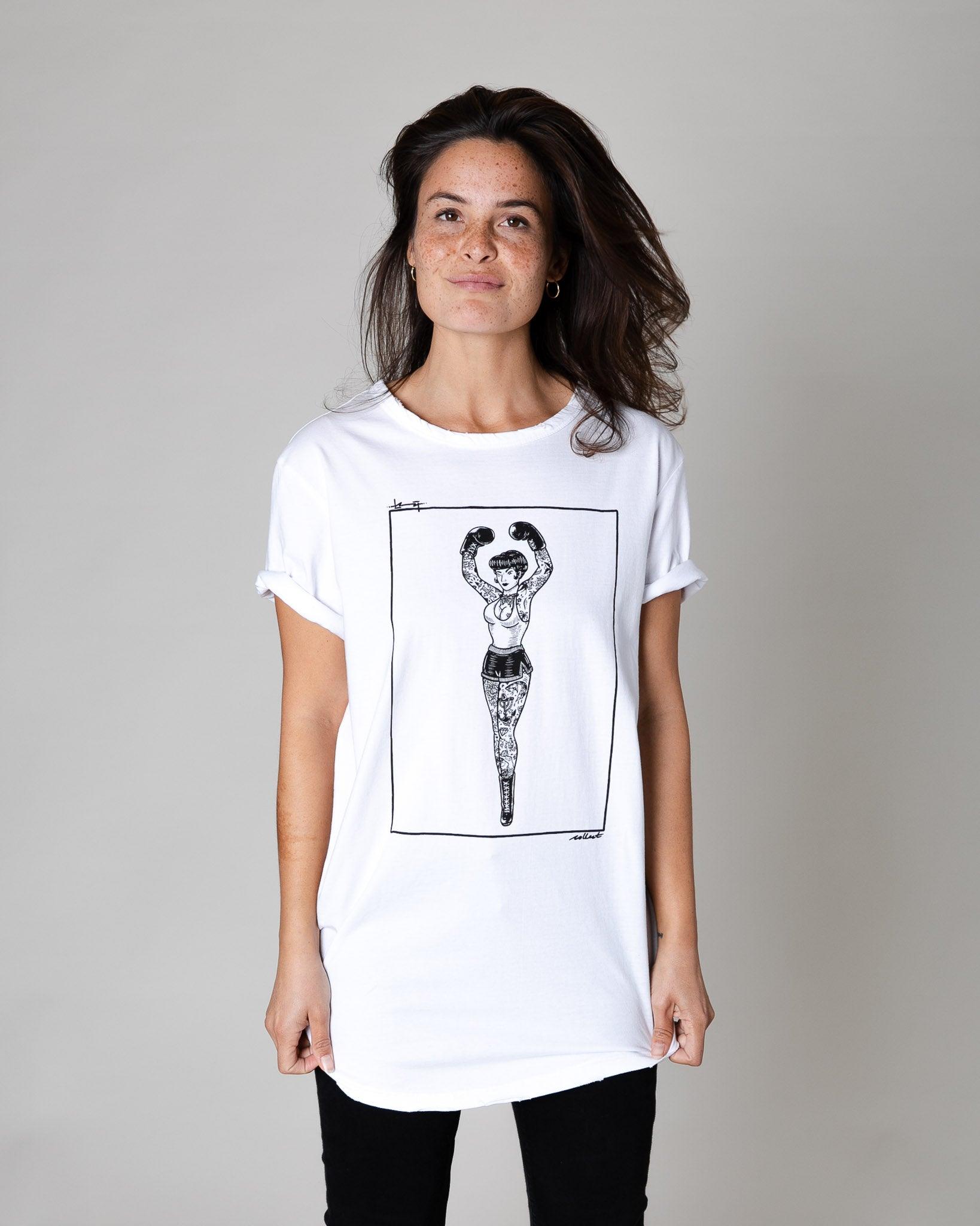 Lady Boxer Tee White