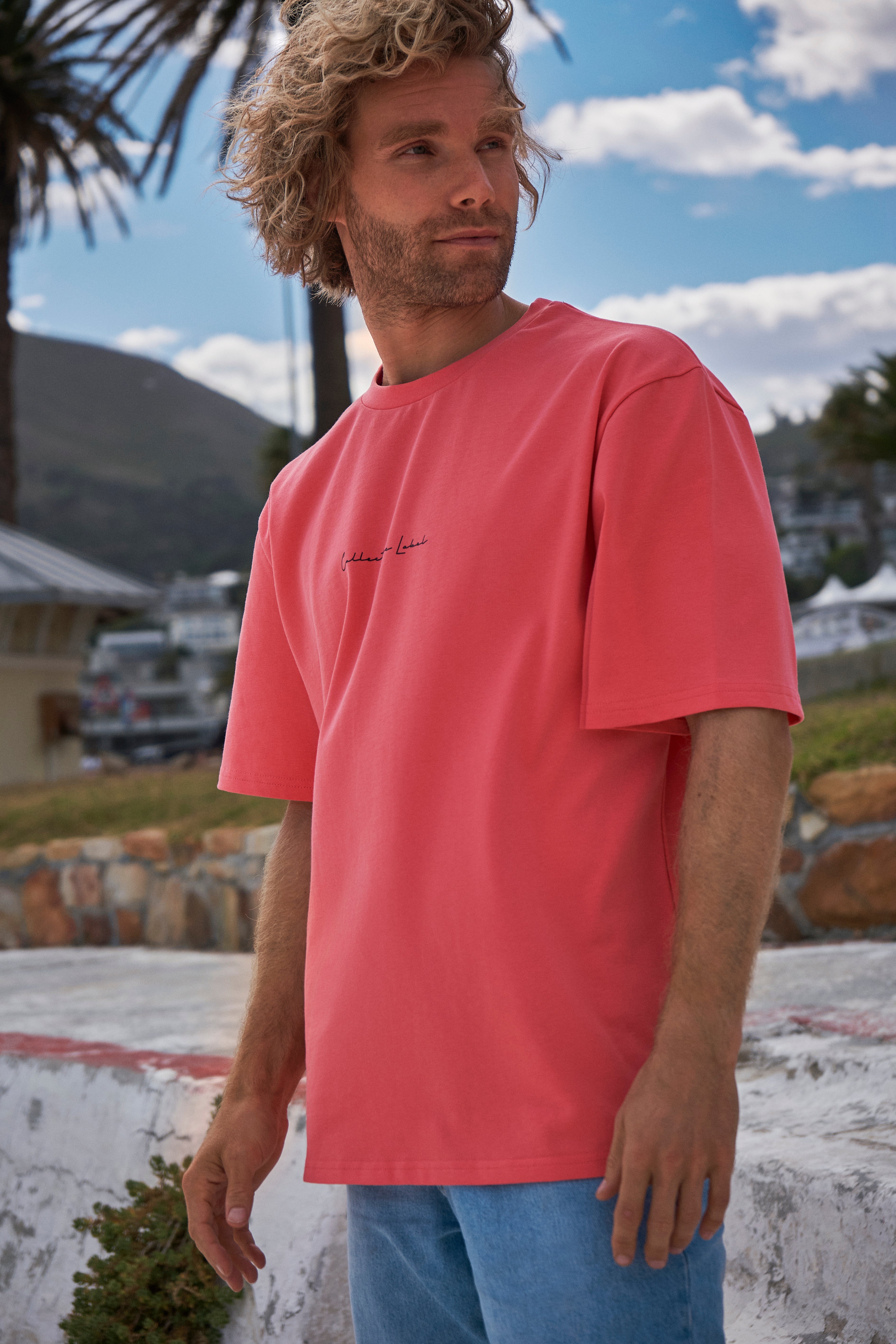 Abstract Grid T-shirt Neon Orange (SOLD OUT)