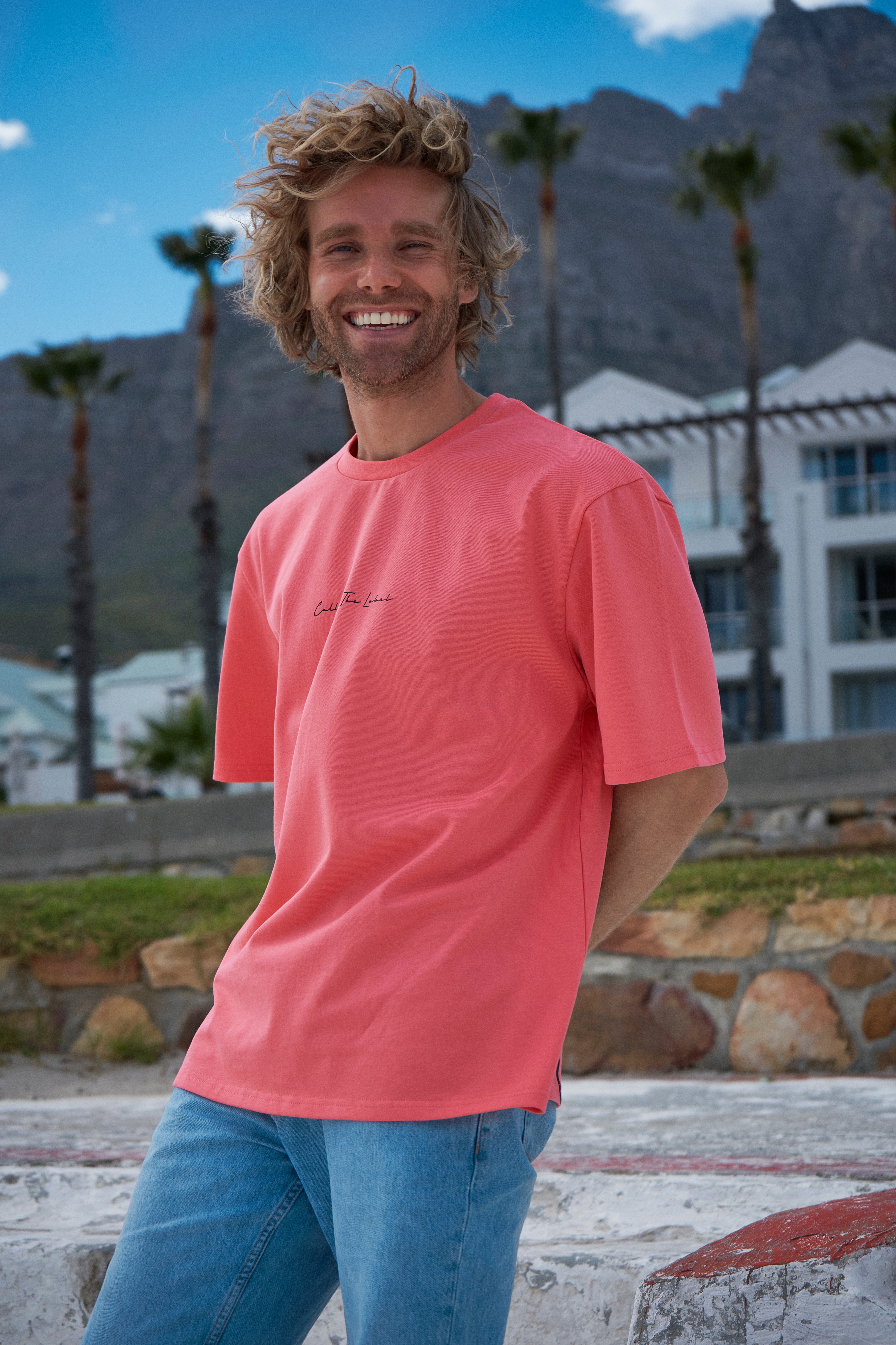 Abstract Grid T-shirt Neon Orange (SOLD OUT)