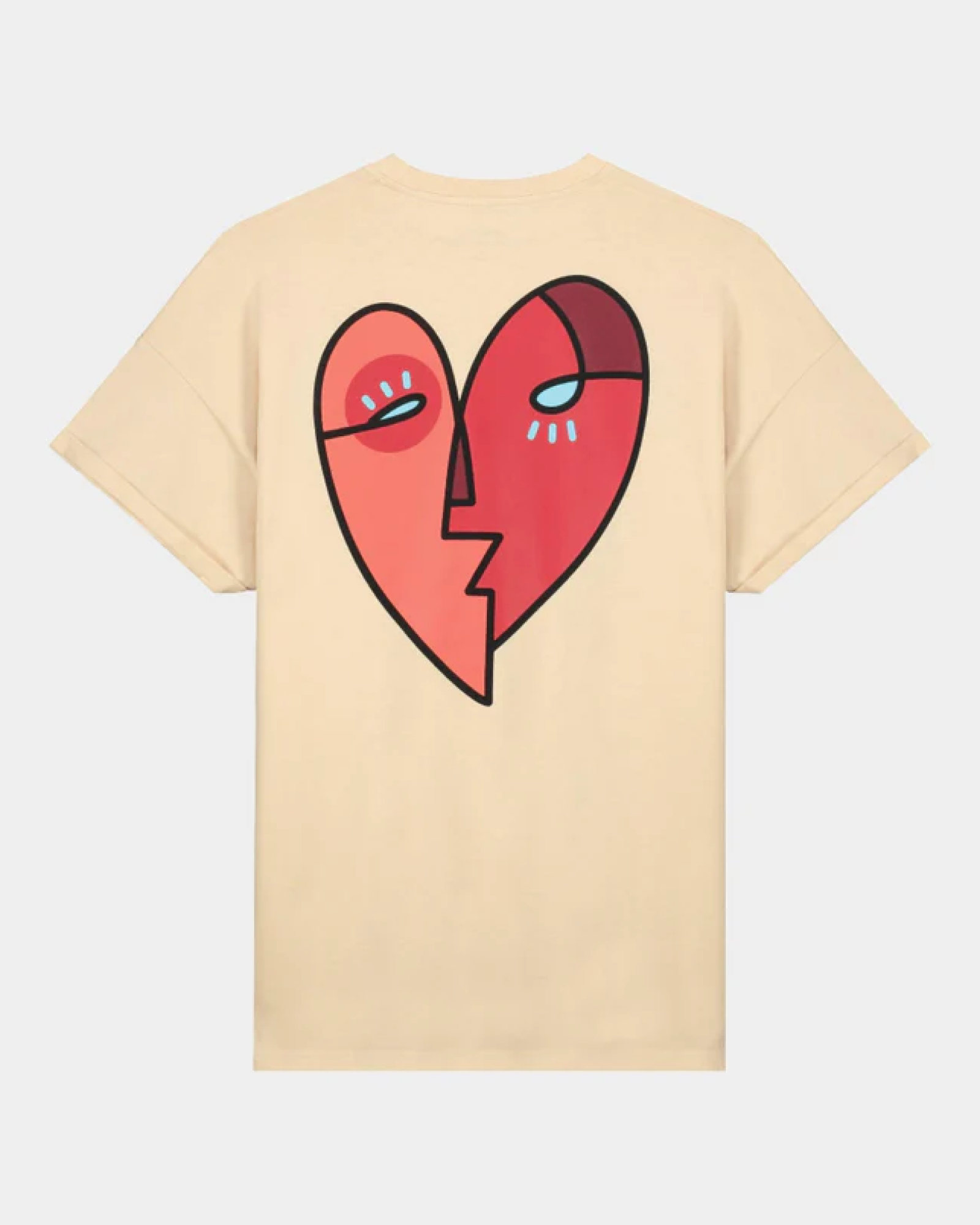 Heart Oversized Tee Chamois