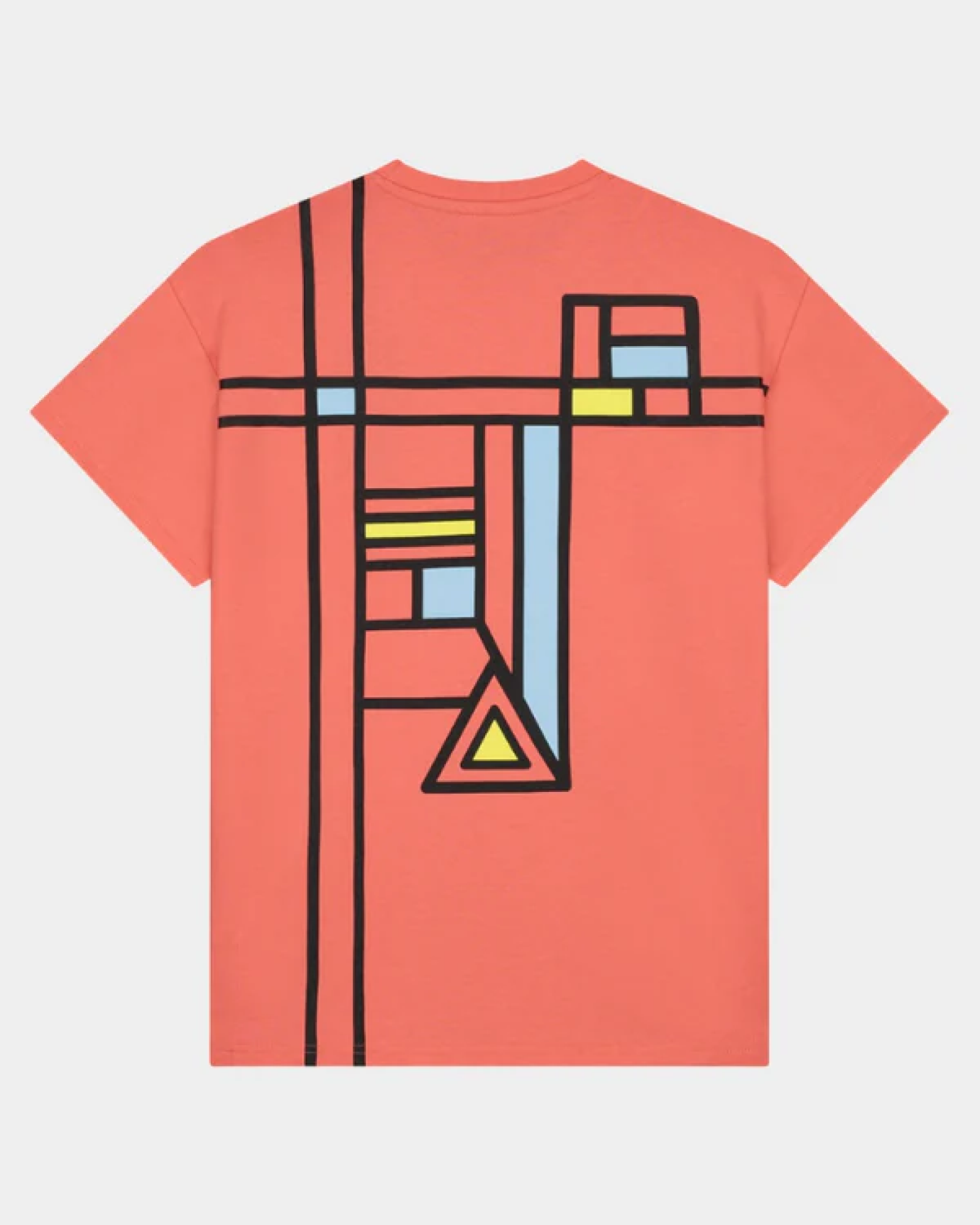 Abstract Grid T-shirt Neon Orange (SOLD OUT)